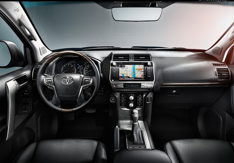 shiny black interior